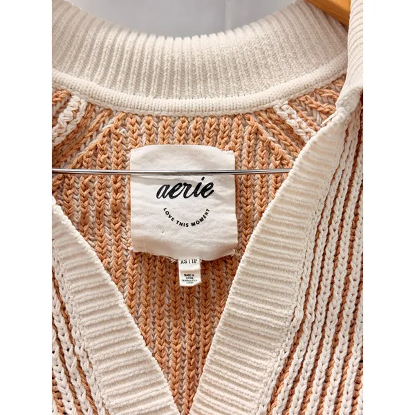 Aerie Sugar Rush Chenille Sweater Toasty‎ XS Viral Sweater Tiktok Instagran Blog - Image 6