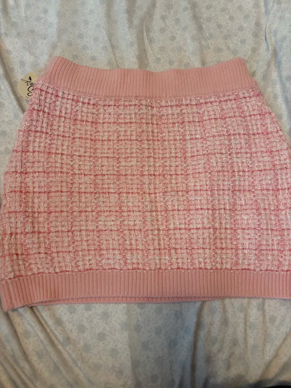 Francesca's NWT Lara Tweed Plaid cardigan and Mini Skirt set - Image 11