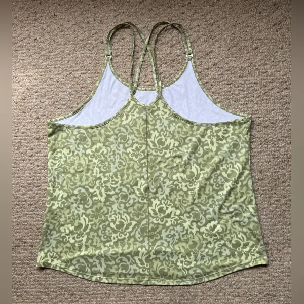 NIKE Green Ornate Print Strappy Tank Top Size XXL - Image 4