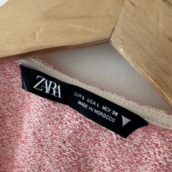 Zara Pink Houndstooth Retro Knit Halter Crop‎ Top with Bralette - Image 12