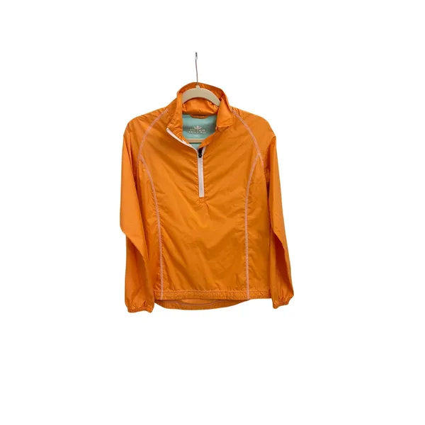 Peter Millar Element Quarter Zip Orange Windbreaker Active Golf Jacket Size XS - Image 2