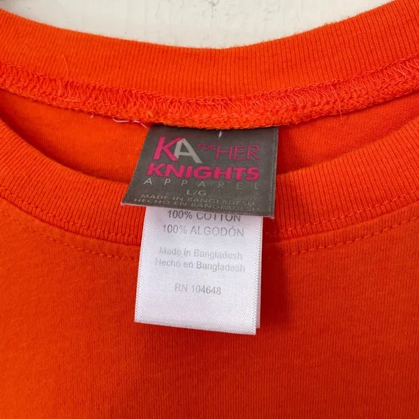 Knights Apparel For Her Orange OSU Cowboys T-shirt NCAA Sports ~ Size Large - Image 5