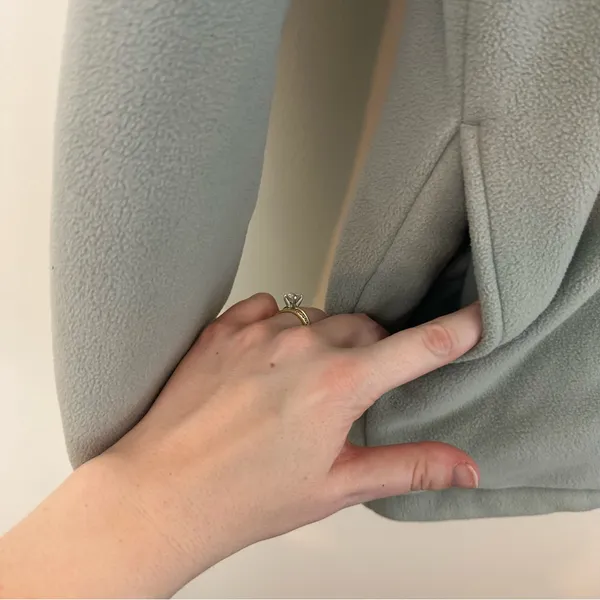 Aritzia TNA Cozy Fleece Boyfriend Shirt Shacket Jacket Sage Green 1 (XS) - Image 4