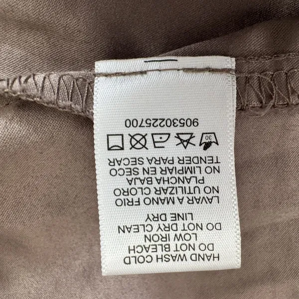 Becool Hooded Utility Jacket Womens Large Taupe Draped Open Front Drawstring - Image 9