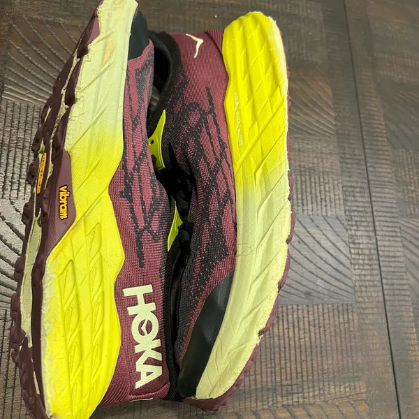 Hoka speedgoat 5 vibram burgundy running shoes women 9 B - Image 6