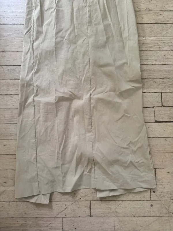 Zara Tan Halter Maxi Dress with Front Keyhole - Image 5
