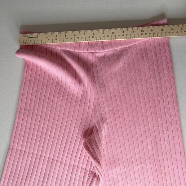 NWT Avara Wishlist Brianna Pink Ribbed Knit Pants Large Stretch Comfy‎ Lounge - Image 10
