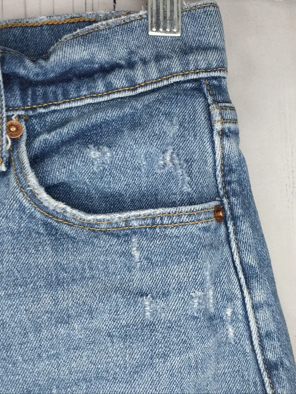 Abercrombie & Fitch High-Riseb The 4" Mom Denim Distressed Cutoff Shorts - Image 2