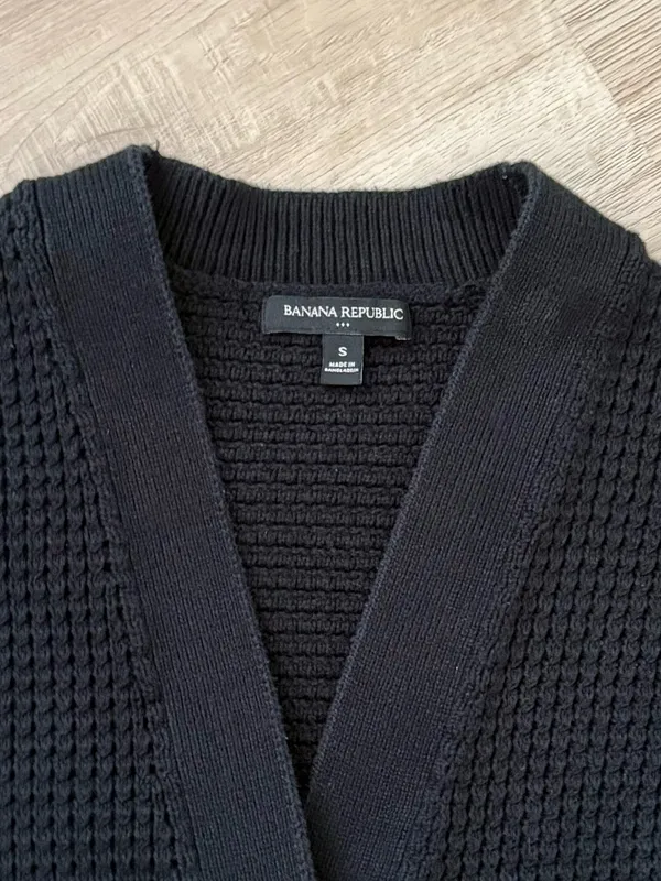 Banana Republic Textured Waffle-Knit Cardigan - Image 3