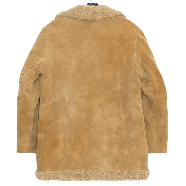Vintage 70s Penny Lane Afghan Coat Faux Suede Sherpa Lined M Boho Hippie Western - Image 4
