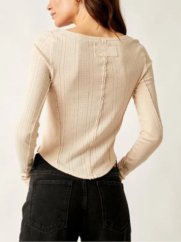 FREE PEOPLE Eyes On You Long Sleeve Top - Image 3
