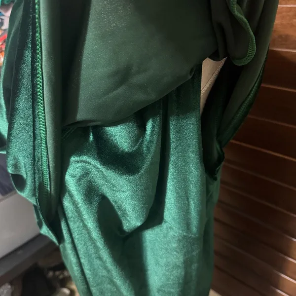 Club L London Green Velvet Cape Midi Dress V-Neck Sheath XXL holiday Cocktail - Image 4