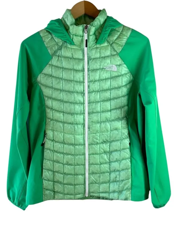 The North Face ThermoBall Hybrid Hooded Jacket Womens M Green Insulated - Image 2