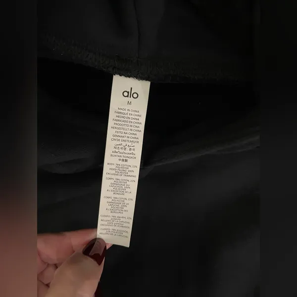 Alo Yoga NWT Renown Heavy Weight Hoodie in Black Size M oversized - Image 9