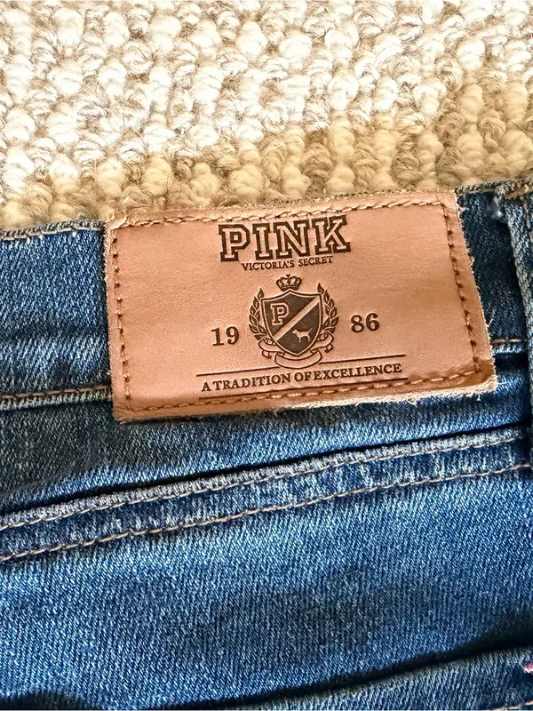 PINK Victoria's Secret Classic Blue Skinny Jeans - Image 6