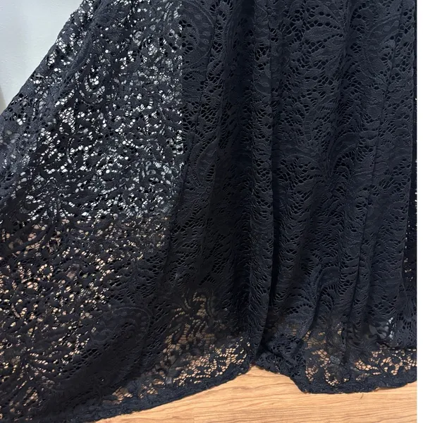 Miusol Lace Maxi Dress Womens S Black Mermaid Evening Gown Formal Prom‎ Wedding - Image 4