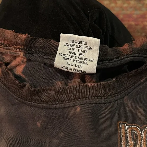 Well Worn Distressed Vintage Acid Wash Iron Horse Motorcycle Tee - Image 3