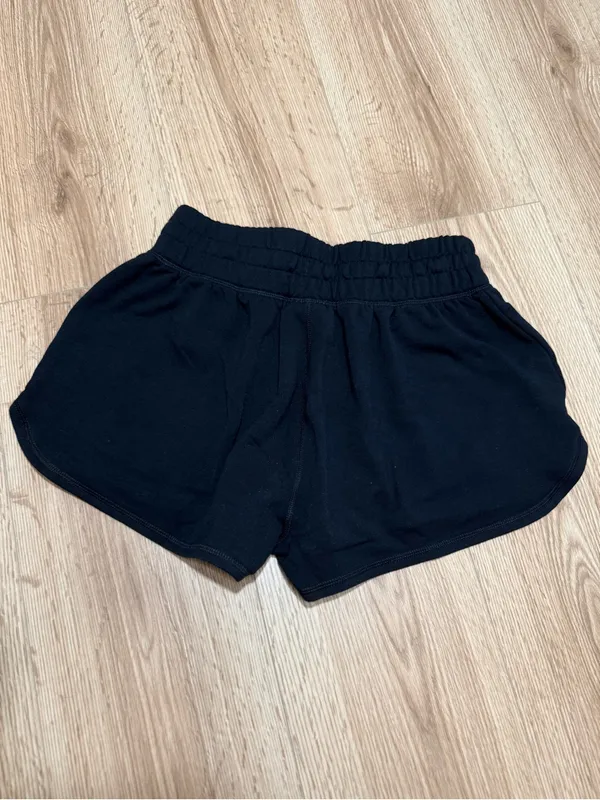 Champion Women's Soft Touch Shorts S Black Dolphin Hem Drawstring Lounge - Image 3