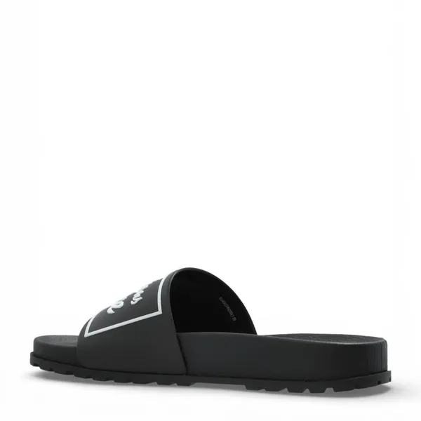 Versace Jeans Couture Black Logo Rubber Slide Sandals EU 38 US 7 - 7.5 NEW - Image 3
