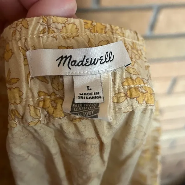 Madewell Pull-On Swing Mini Skirt in Piccola Floral Yellow Size Large - Image 5
