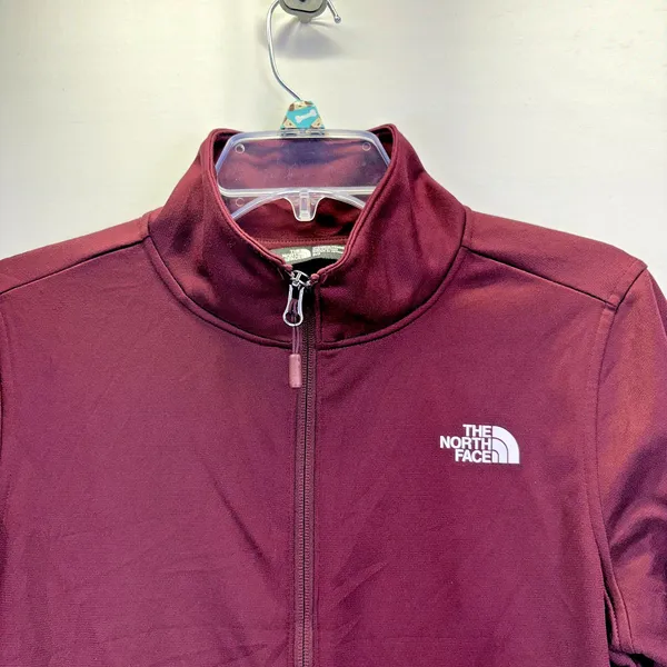 The North Face Jacket Womens Fleece Burgandy‎ Orange Full Zip Activewear Small - Image 4