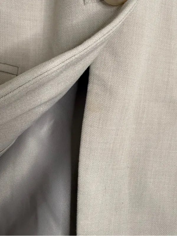 Abercrombie & Fitch Tan Blazer Single Button Tailored Small - Image 4