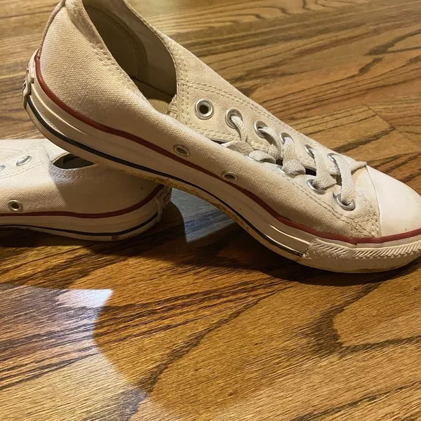 Converse All Star White Canvas Low Lace-Up‎ Unisex Sz M5/W7 - Image 4