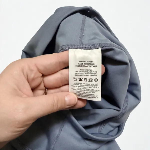 Nike Dri-FIT Womens High Waisted Leggings Slate Blue Gray Logo Tights S - Image 5