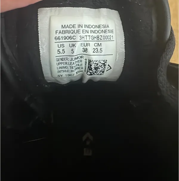 Black Leather Converse High-Top Sneakers All Star - Image 4