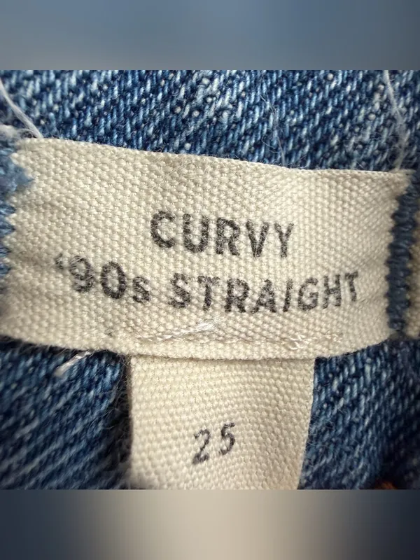 Madewell The Curvy ‘90s Straight Jean in Enmore Wash Size 25 Medium Vintage Wash - Image 6