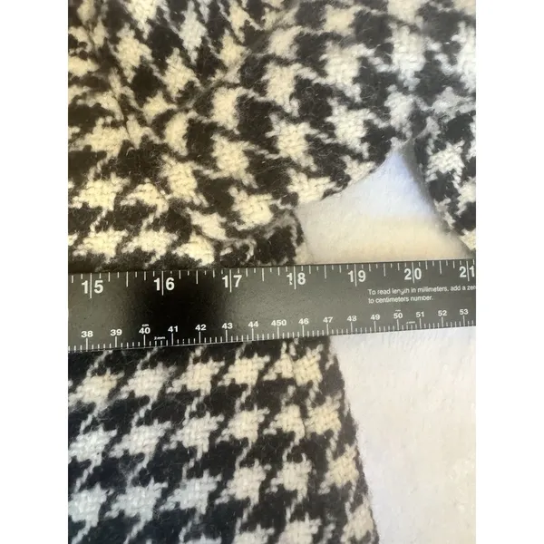 BANANA REPUBLIC Black/White houndstooth Wool Coat Cape Small - Image 11