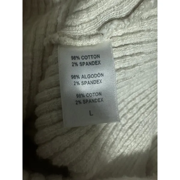 Rachel Pally Janna Ribbed Knit Sweater Dress in Oatmeal Bodycon, Size L - Image 7