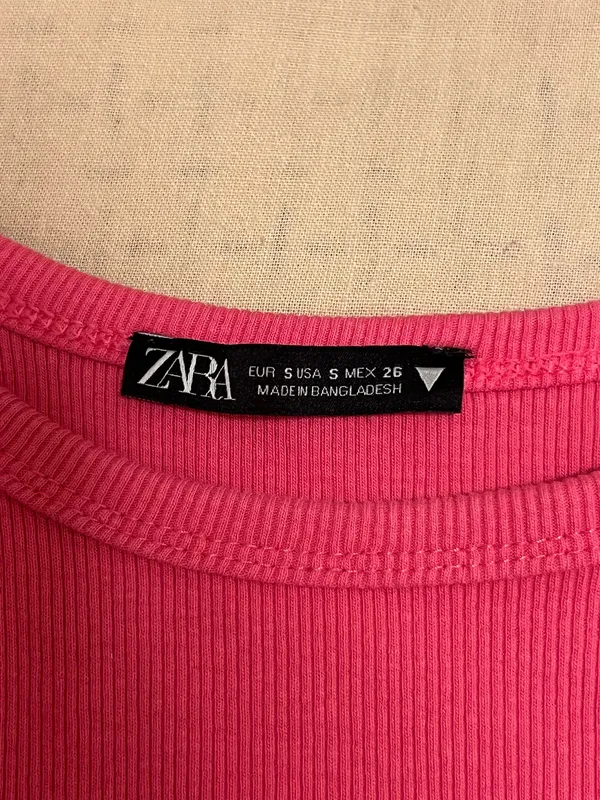Pink Tank ZARA Ribbed Light Top - Image 5