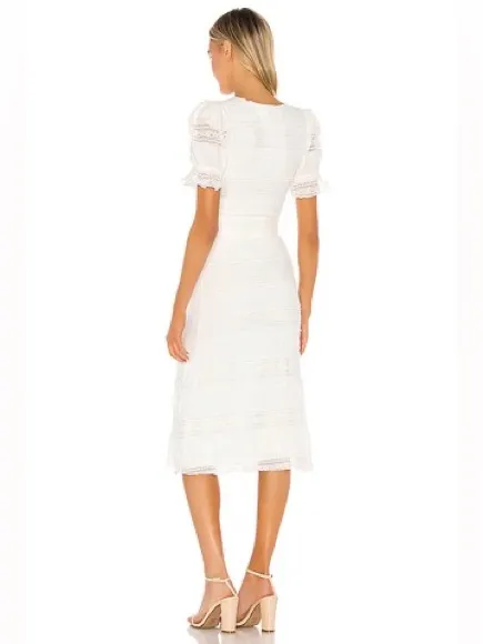 Tularosa Quinn Midi Dress in White - Image 2