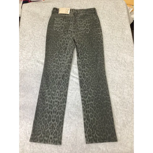 NYDJ Marilyn Straight Jeans 2 High Rise Vine Leaf Leopard Print MGWPMS8811 NWT - Image 3