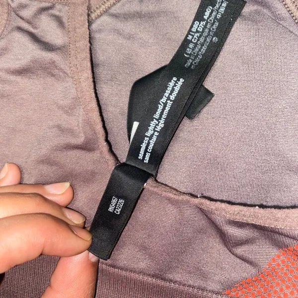 Victoria's Secret PINK Brown Orange Seamless Lightly Lined Sports bra Medium - Image 6