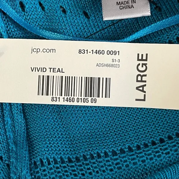 Worthington Vneck Vivid Teal Sweater - Image 4