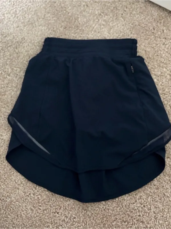 Lululemon Hotty Hot High Rise Skirt Long Tennis Skort Navy Blue 0 Activewear - Image 7