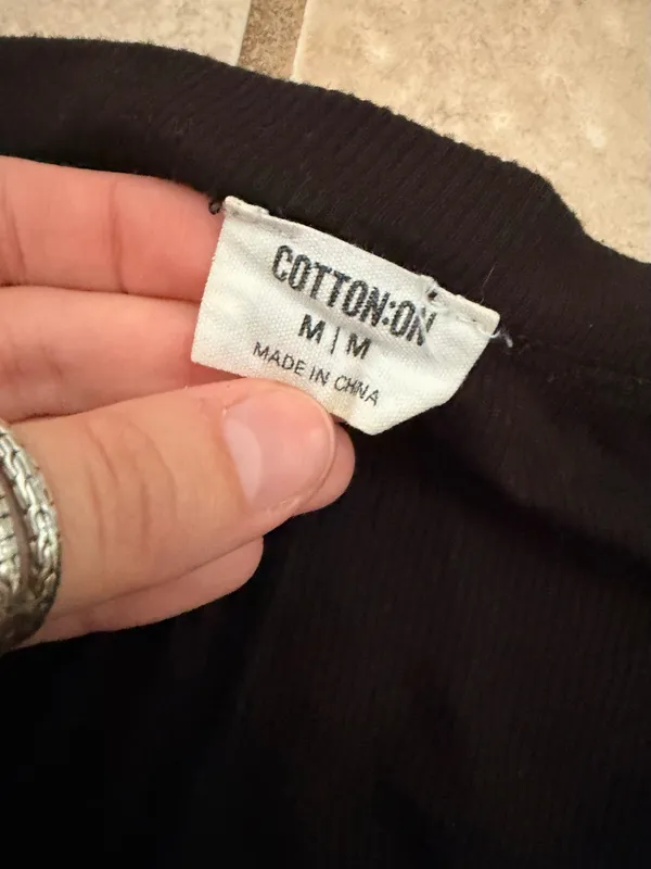 Cotton On Black Ribbed Scoop Neck Long Sleeve - Image 2
