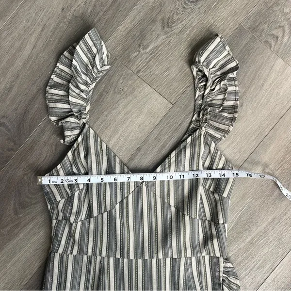 Altar'd State Green Striped Ruffle Sleeveless Mini Dress, Size M - Image 9
