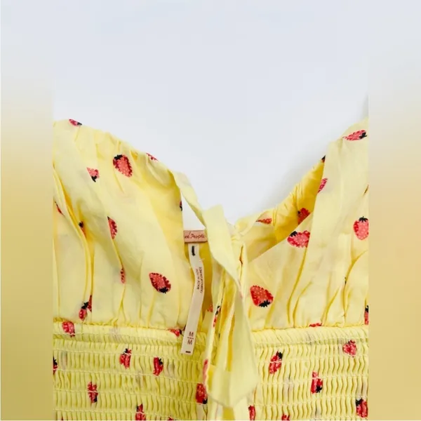 NWOT Free People Strawberry Yellow Midi Maxi Lavender Daze Dress Size Medium - Image 9