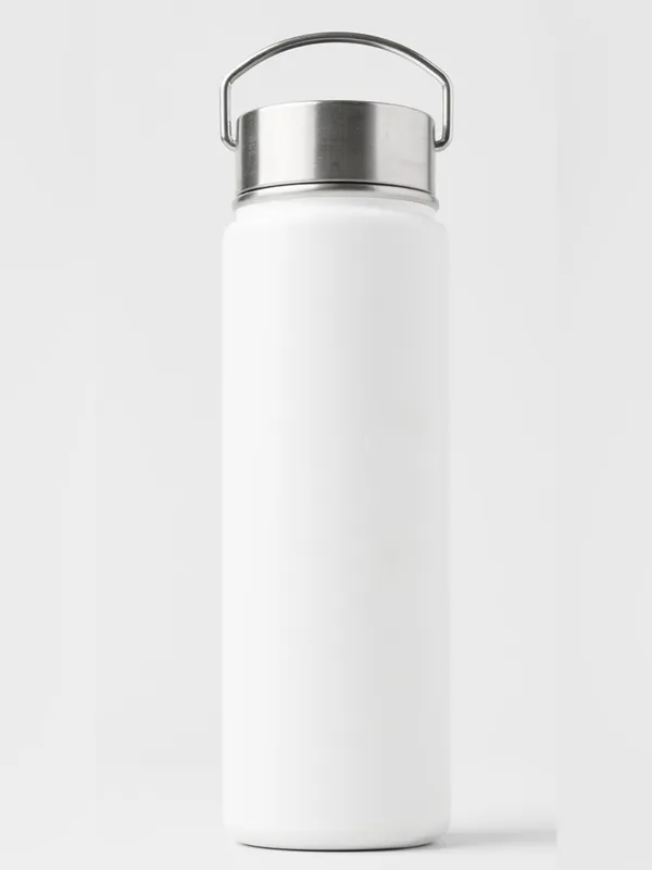 ALO Yoga White Aluminum Water Bottle with Carry Handle NWT 24oz - Image 2