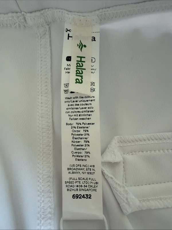 Halara HaloTekAir Wide Leg Pants White Size Large Stretch Pull On NWT - Image 7