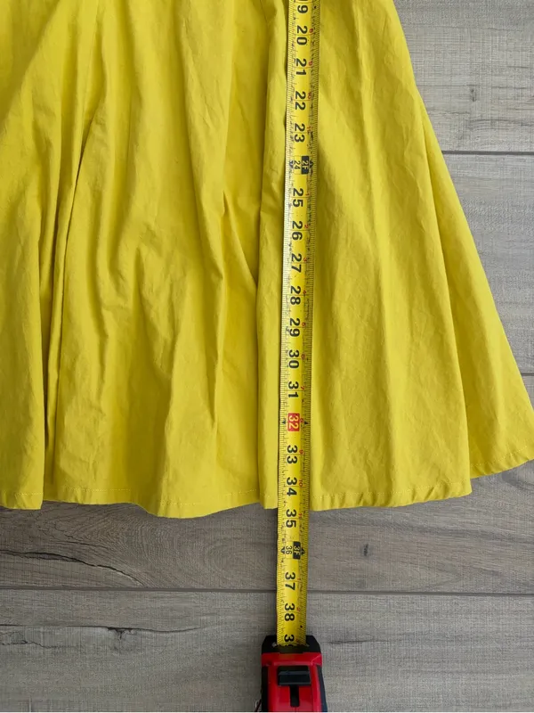 Cleobella Lennon Tie Strap Sleeveless Corset Cotton Mini Dress Golden Yellow S - Image 10