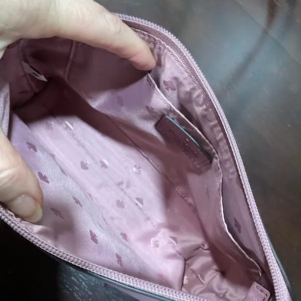 Kate Spade Ny Ramey Greta Saffiano Leather‎ Glitter Small Pink Peony Crossbody - Image 10
