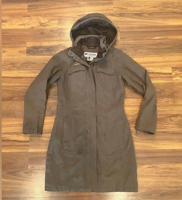 Columbia Women's Titanium Ski Parka Jacket Omni-Tech W/ Hood Brown Sz XS - Image 3