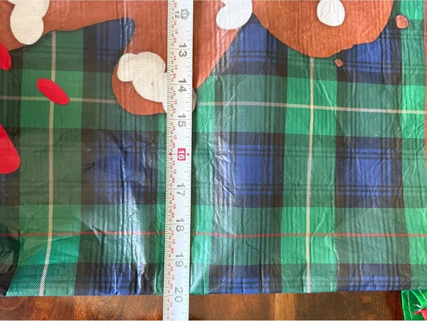 Aerie Holiday Gingerbread Tote Bag with Red and Navy Handles - Image 5