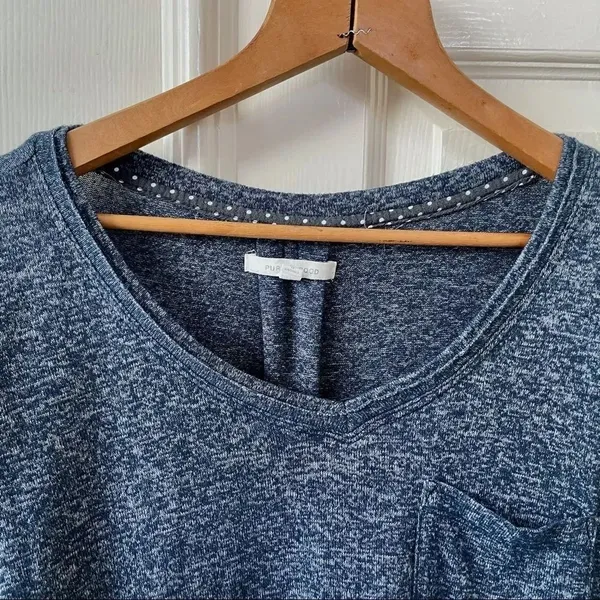 Pure and Good blue marbled long sleeved top - Image 5