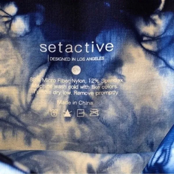 SET ACTIVE blue crush tie dye leggings NEW! - Image 12