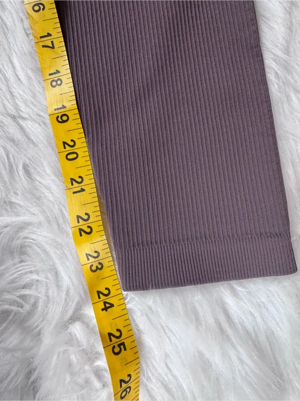 OQQ Size L Ribbed Seamless Workout High Waist Athletic Pants - Image 5